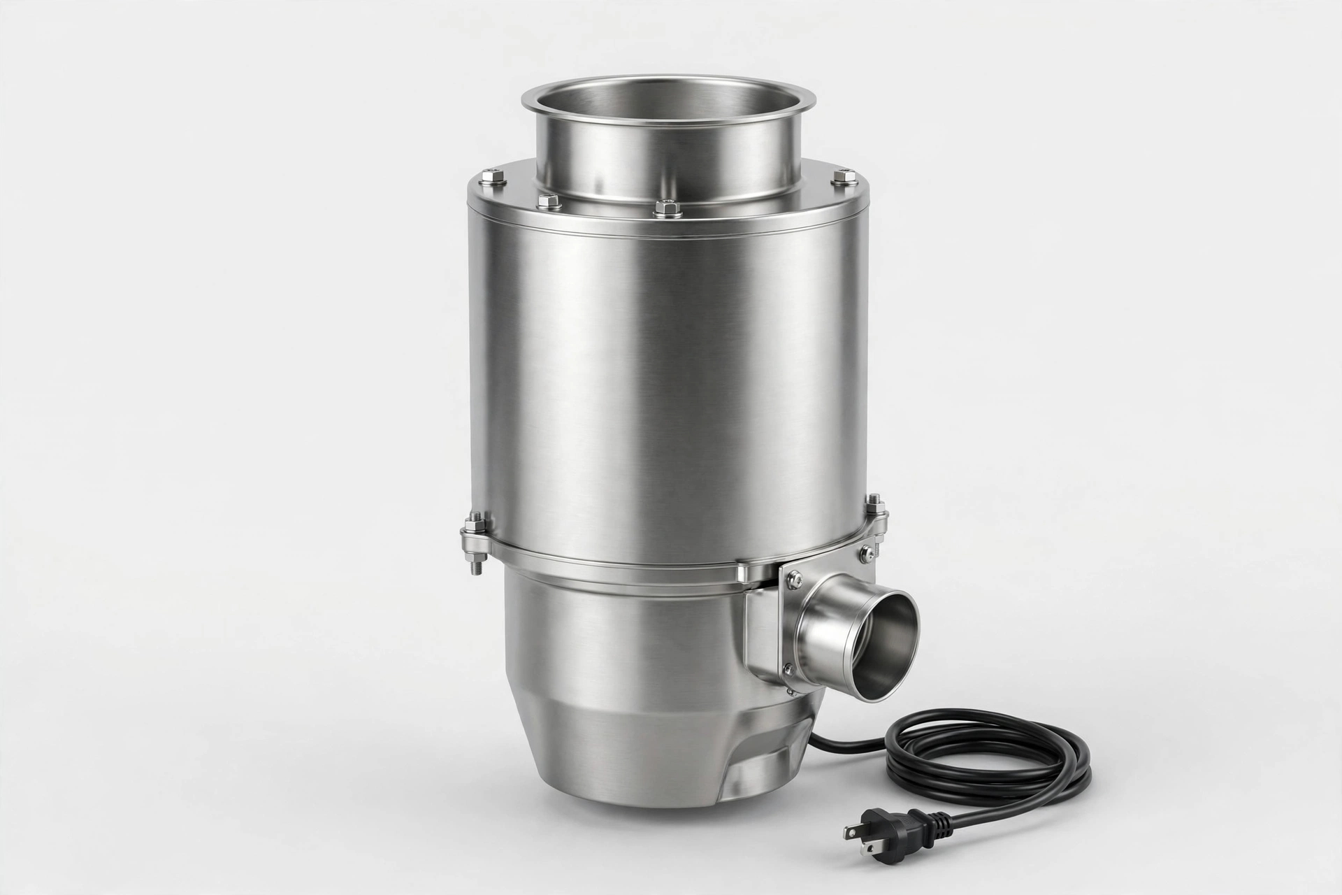 New stainless steel garbage disposal unit